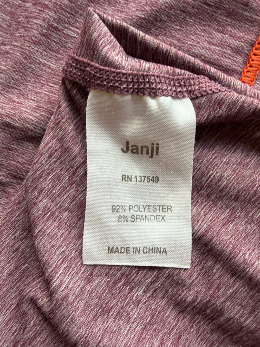 Janji Lightweight Long Sleeve Running Tee Purple Red Brown Heather XS - Picture 5 of 7